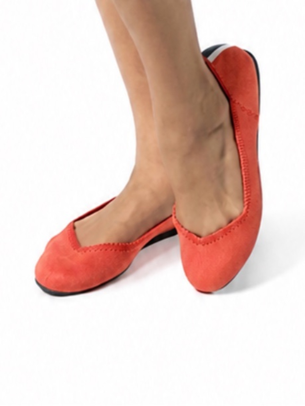 Rothy's “The Flat” Retired Round Toe Persimmon/Marina Striped Heel Size 9.5 EUC!